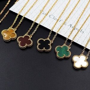 New 18k Gold Plated Clover Necklace